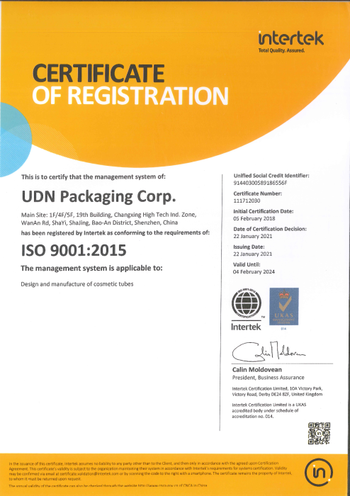 2021-2024 UDN - ISO 9001:2015